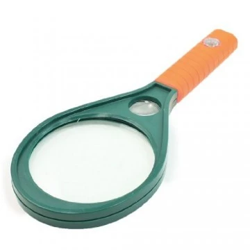 Magnifying Magnifier Lens/Glass Big Size NonSlip Plastic Handle 90mm  (Color May Vary)