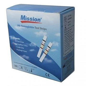 Mission HB Hemoglobin 50 Test Strips