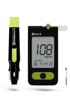 MyLife Pura X Blood Glucose Monitor For Diabetes With 10 Test Strips