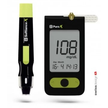 MyLife Pura X Blood Glucose Monitor For Diabetes With 10 Test Strips