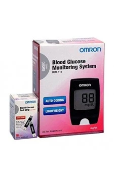 Omron Blood Glucose Monitor HGM-112 With 10 Test Strips