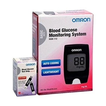 Omron Blood Glucose Monitor HGM-112 With 10 Test Strips