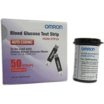 Omron HGM-STP1A-50 Glucometer Strips for HGM-111 and 112 - 50 Strips Pack