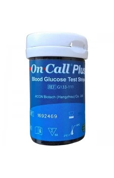 On Call Plus Blood Glucose Test Strips - 50 Strips Vial  (Without Outer Box)