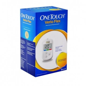 One Touch Verio Flex Gulcometer With Free 10 Test Strips (ColorSure Technology)