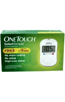 Jhonsons & Jhonsons One Touch Select Gulcometer With Free 10 Strips