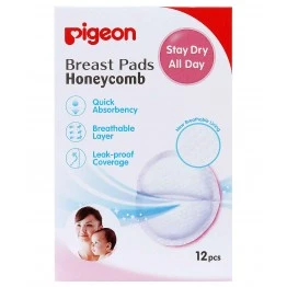 Pigeon Disposable Breast Pads Honeycomb - 12 Pieces