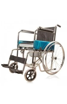 Karma Folding Commode Wheel Chair - Rainbow 6