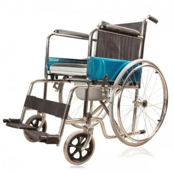 Karma Folding Commode Wheel Chair - Rainbow 6