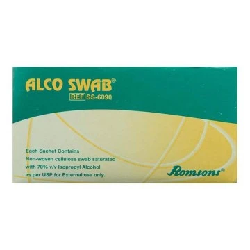 Romsons Alcohol Swabs (Alco Swab) - 100 Pcs.