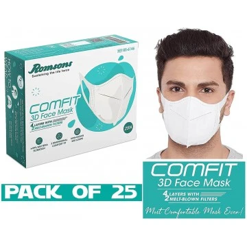 Romsons Comfit 3D Face Mask (25 Pcs Pack)