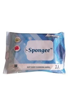 Romsons Spongee Soft Body Wipes - 10 Wipes (Body Cleansing Wipes)