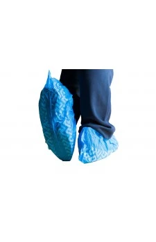 Disposable PVC Shoe Cover Blue 50 Pair (100 Pcs)