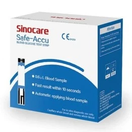 Sinocare Safe-Accu Blood Glucose 50 Test Strips
