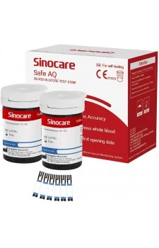Sinocare Safe AQ Blood Glucose 50 Test Strips