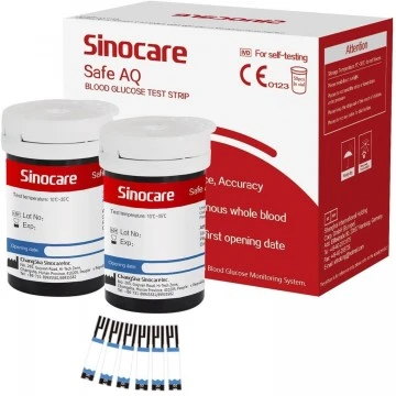 Sinocare Safe AQ Blood Glucose 50 Test Strips