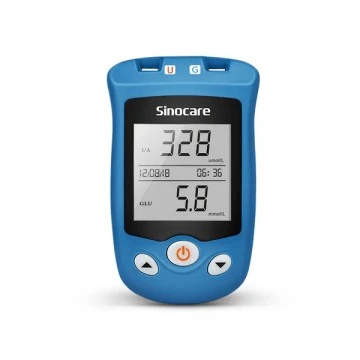 Sinocare Safe AQ UG  Bi-Functional  Blood Glucose & Uric Acid Meter 