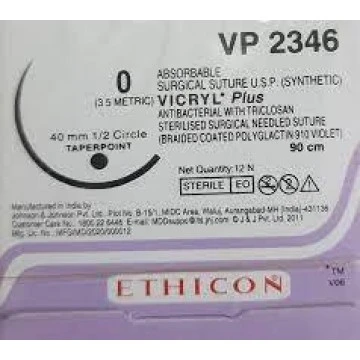 Ethicon VP 2346 VICRYL Plus Absorbable Suture USP 0 90cm - Box of 12