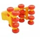 Acupressure 16 Wheels Roller Massager (With Handle and Vibration) 