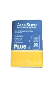 AccuSure Life PLUS Test Strips 50's Pack