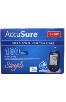 Accu Sure Dr.Gene Simple Test Strips 100 Strips (2X50 Pack)