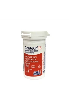 Contour TS Glucometer Test Strips - 50 Strips (1x50 Vial) Without Outer Box