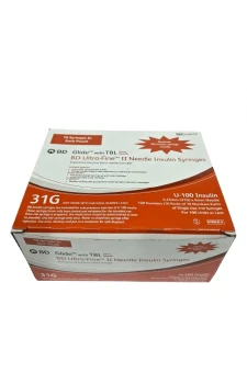 BD Glide Ultra-Fine II Insulin Syringes 1ML U-100 31gx6mm (Box of 100)