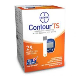 Bayer Contour TS Gulcometer Test Strips - 25 Pcs Pack