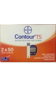 Contour TS Glucometer Test Strips (2x50) - 100 Strips  