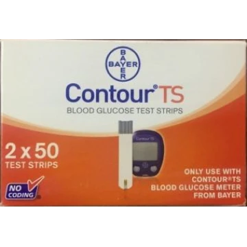 Contour TS Glucometer Test Strips (2x50) - 100 Strips  