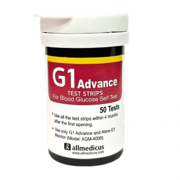 G1 Advance Test Strips 50 Strips Vial Pack (1x50)