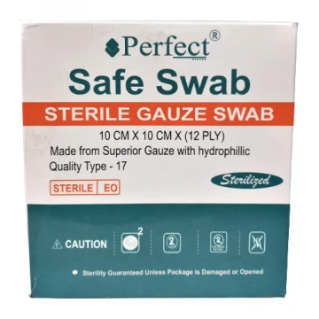 Perfect Sterile Gauze Swab 10cm x 10cm x 12ply (40 Pcs Box)