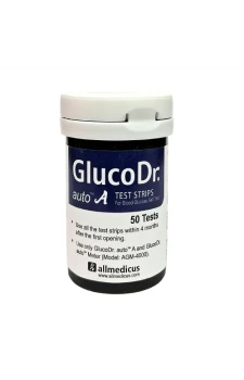 Gluco Dr. Auto A Test Strips 50 Strips (Vial) Model : AGM 4000