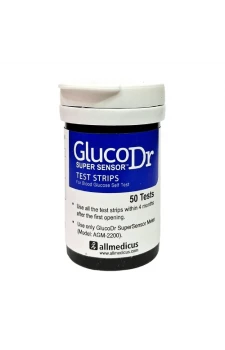 Gluco Dr. Super Sensor Test Strips 50 Strips (Vial) Model : AGM 2200