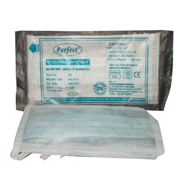 Perfect Disposable Face Mask Tie 3 Ply (Single Pack)  - 50 Pieces Box