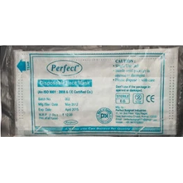 Perfect Disposable Ear Loop Face Mask  3 Ply (Single Pack)  - 50 Pieces Box